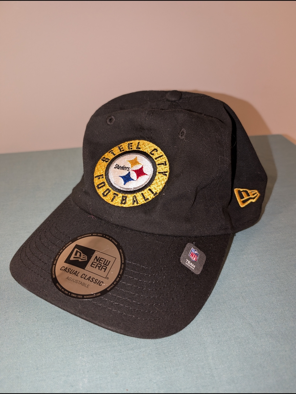 New Era Black Pittsburgh Steelers Logo 'Steel City' Baseball Hat